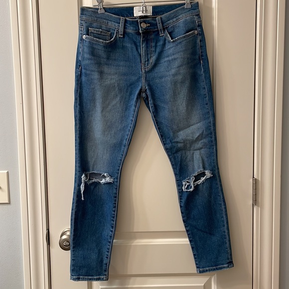 Current/Elliott Distressed Skinny Jeans Size 28 - Picture 1 of 6